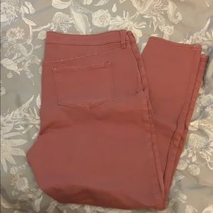 Darker blush colored jeans